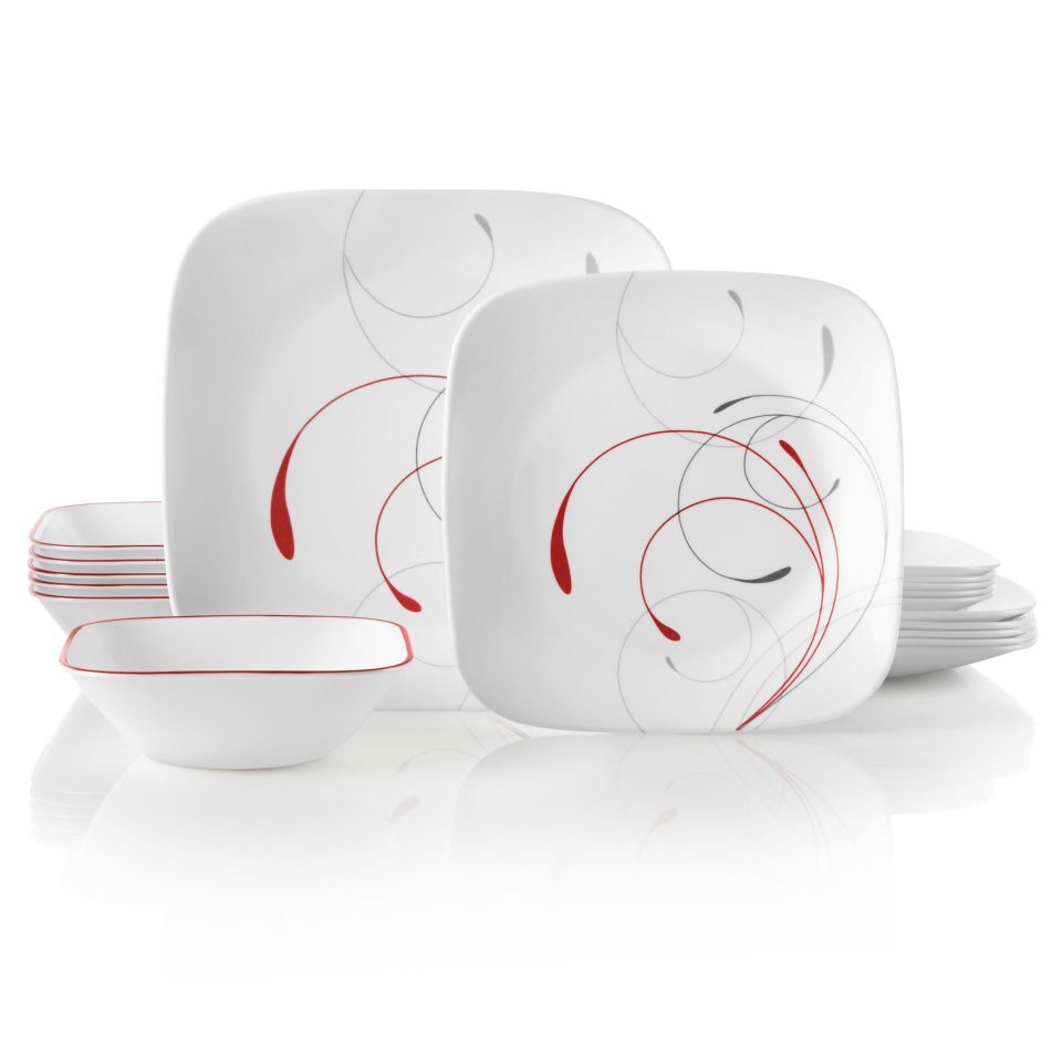 Corelle® Square Splendor 18-piece Dinnerware Set, Service for 6