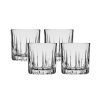 Ocean Glass Traze PRE Rocks Glasses (4-Pieces), 12-ounce, Dishwasher Safe