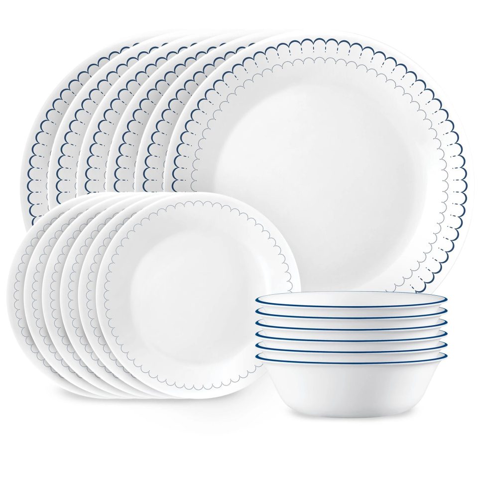 Corelle® Caspian Lace 18-piece Dinnerware Set, Service for 6