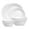 Corelle® Winter Frost White 16-piece Mugless Dinnerware Set, Service for 4