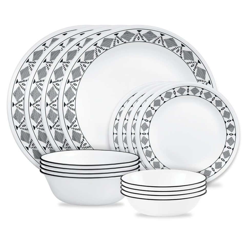 Corelle® Cusco 16-piece Mugless Dinnerware Set, Service for 4