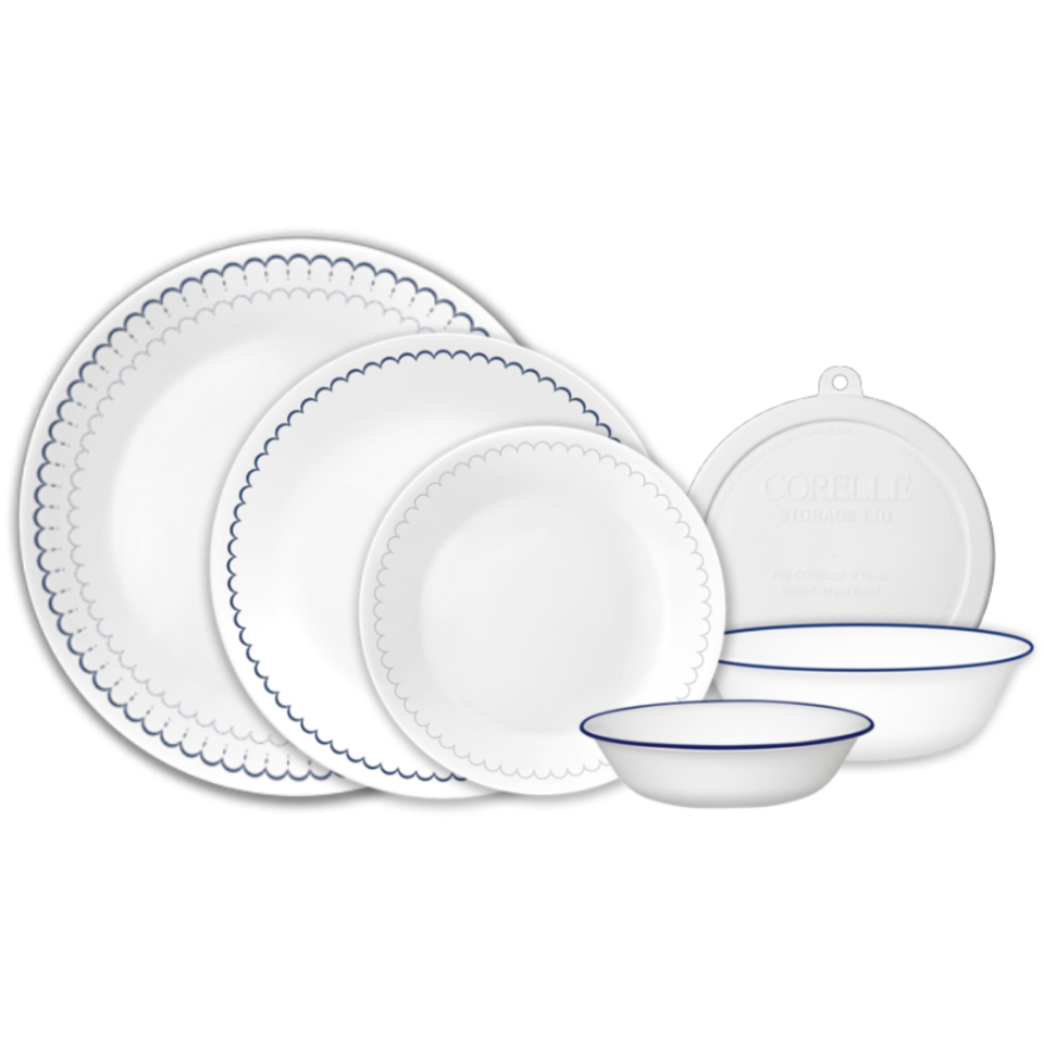 Corelle® Caspian Lace 66-piece Dinnerware Set, Service for 12
